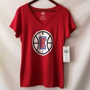 Women's Los Angeles Clippers t-shirt, NWT, Red, L